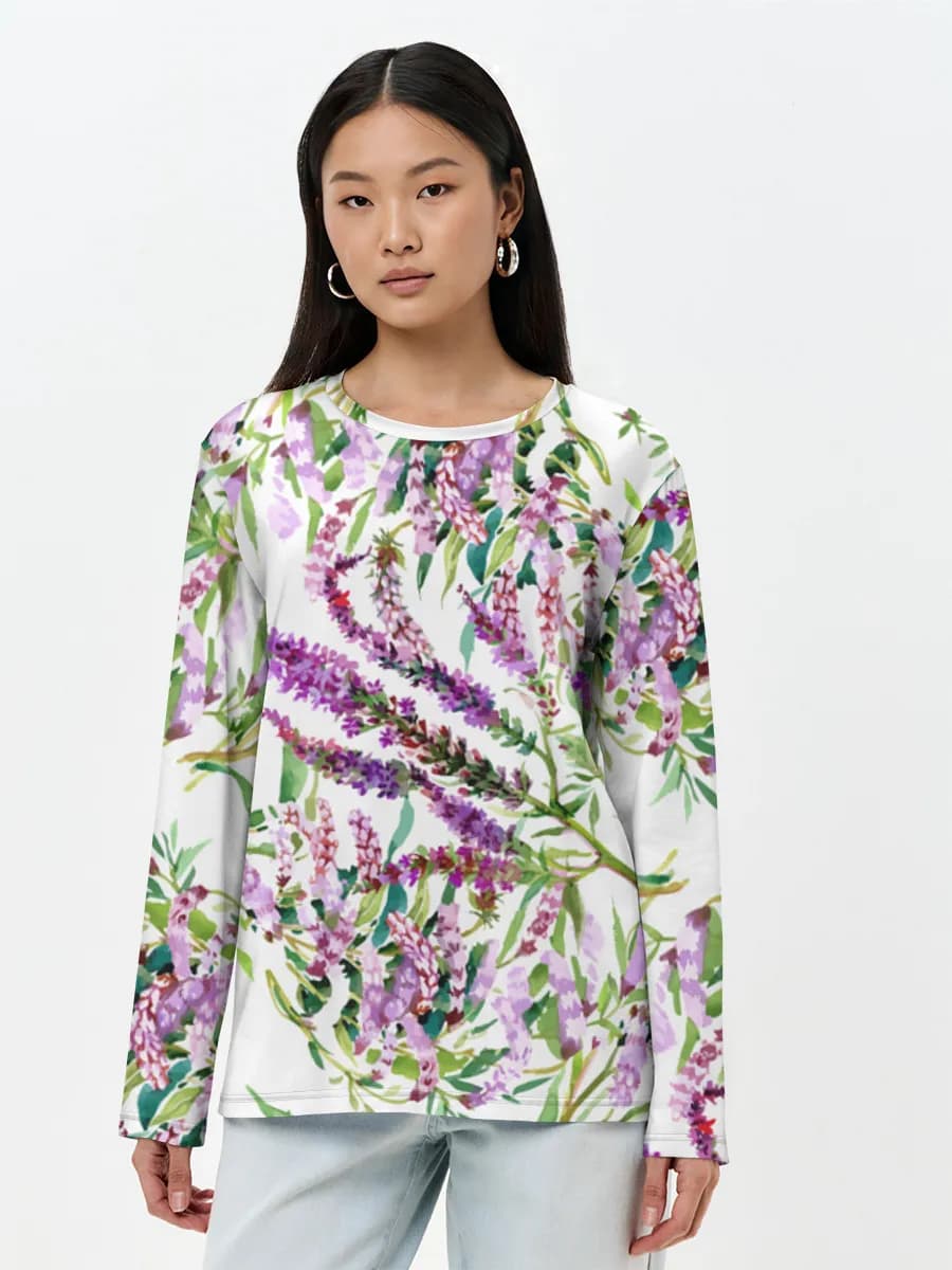 Women's long sleeve shirt. Cotton