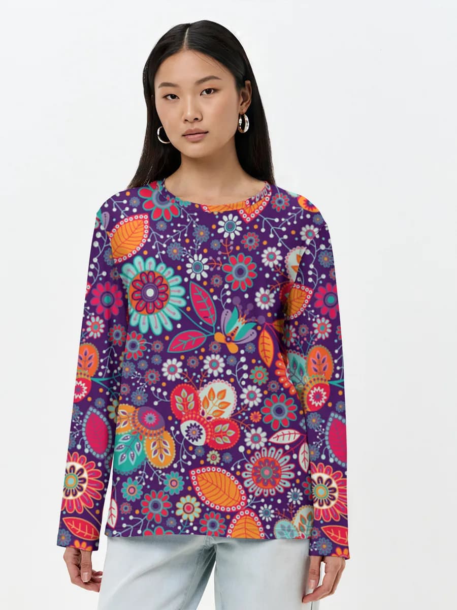 Women's long sleeve shirt. Cotton