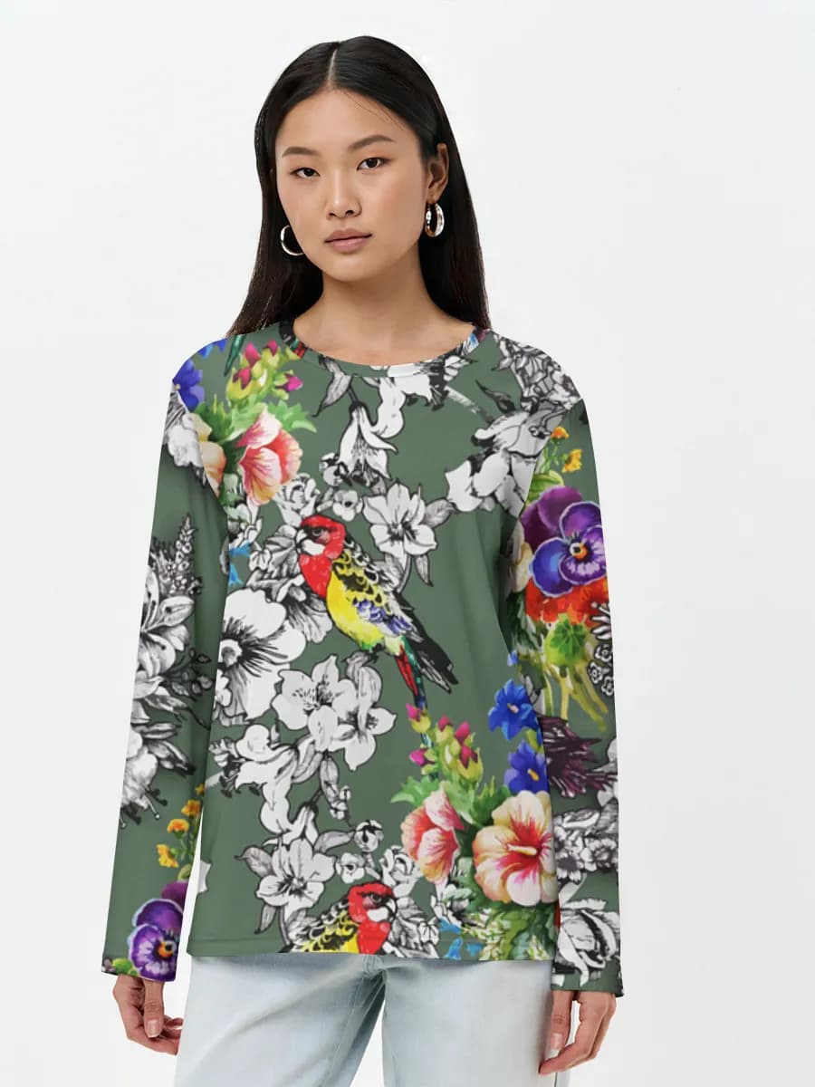 Colorful Birds And Blooms