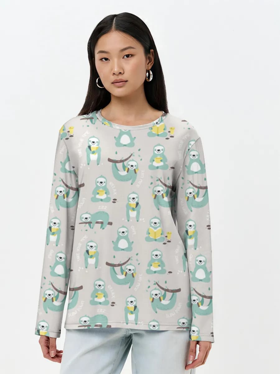 Women's long sleeve shirt. Cotton