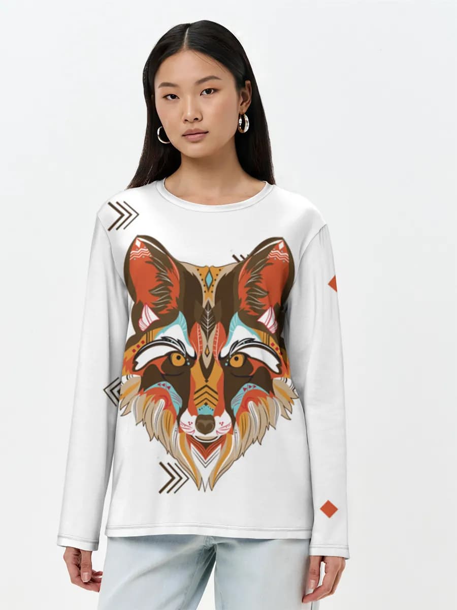 Women's long sleeve shirt. Cotton