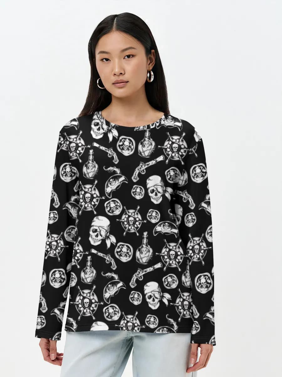 Pirate Skulls And Ship Wheels