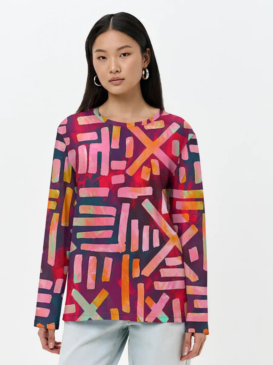 Women's long sleeve shirt. Cotton