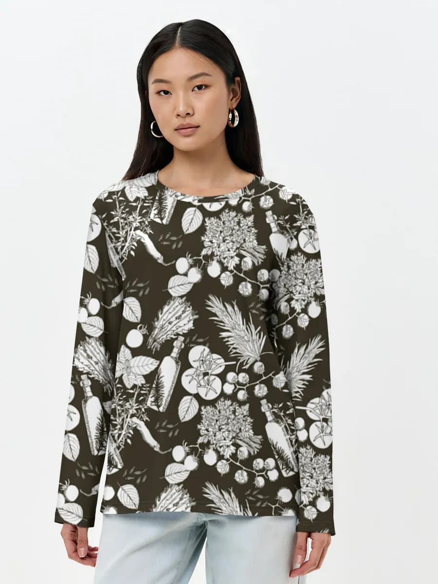 Women's long sleeve shirt. Cotton