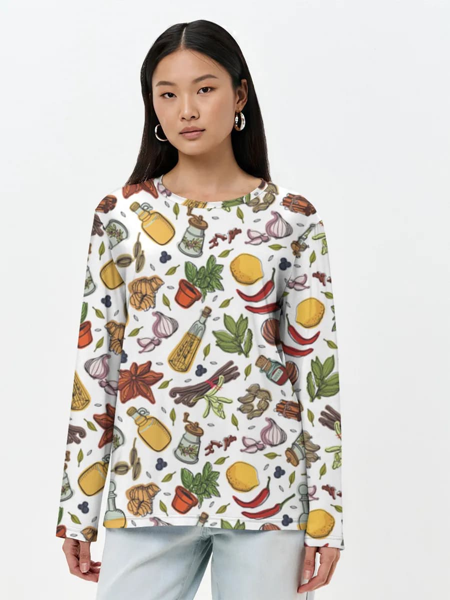 Women's long sleeve shirt. Cotton