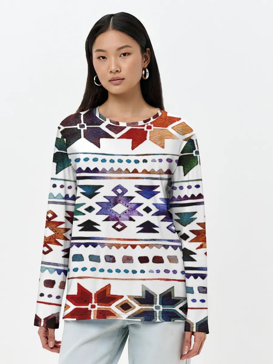 Watercolor Southwestern Geometric Stripes