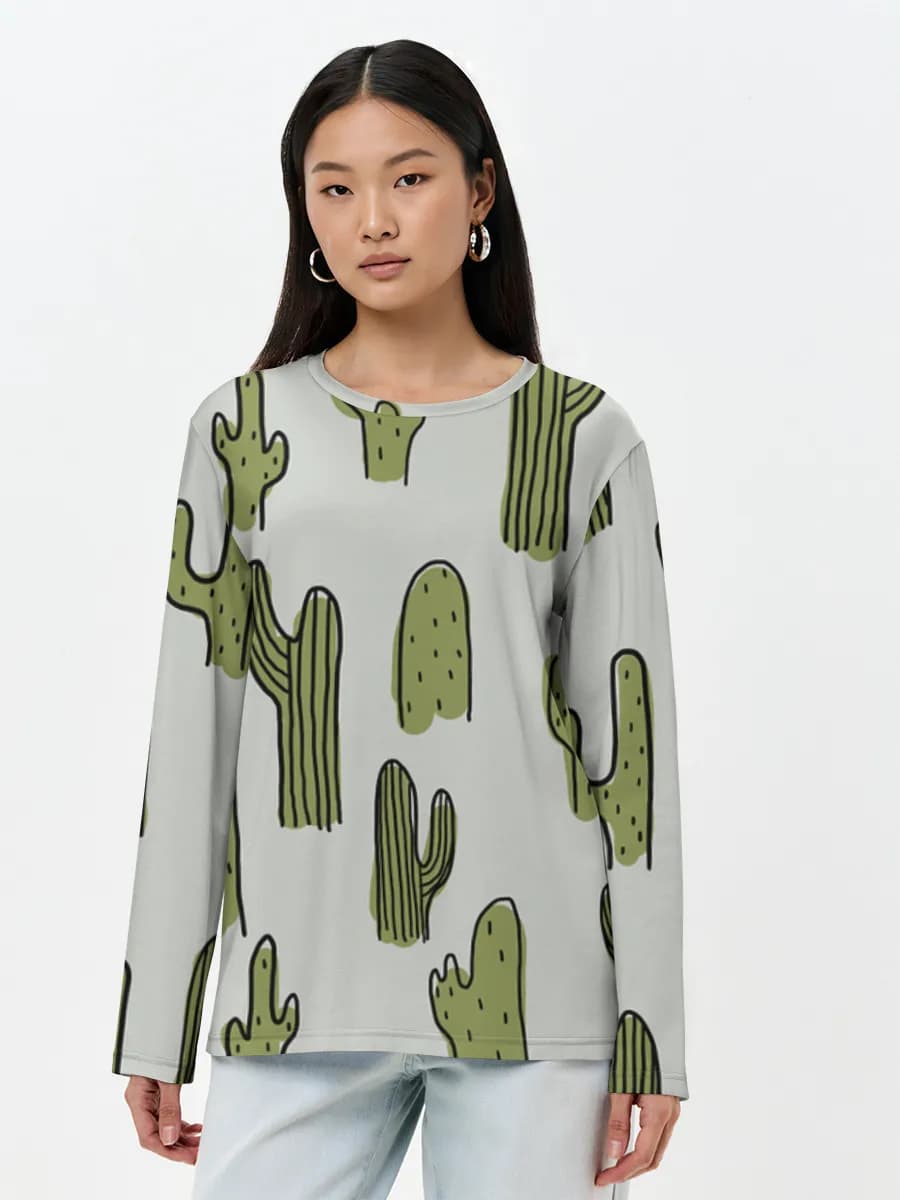 Women's long sleeve shirt. Cotton