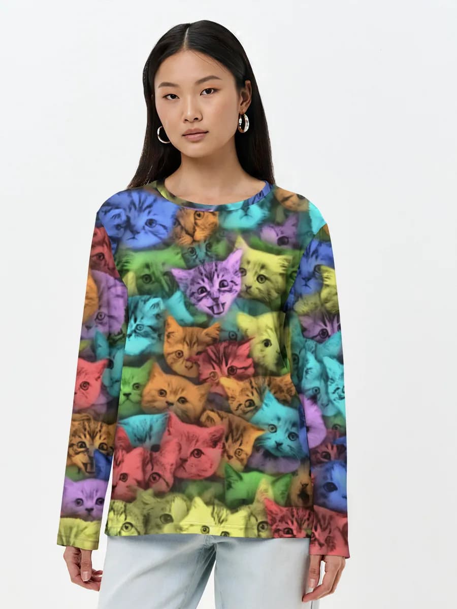 Women's long sleeve shirt. Cotton