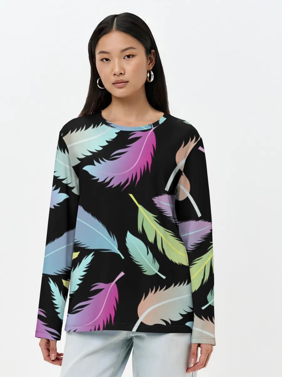 Women's long sleeve shirt. Cotton