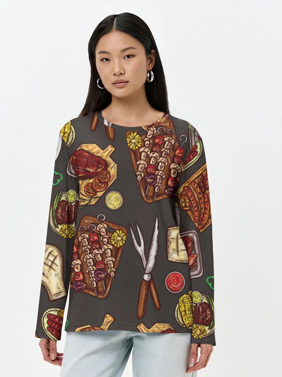 Women's long sleeve shirt. Cotton