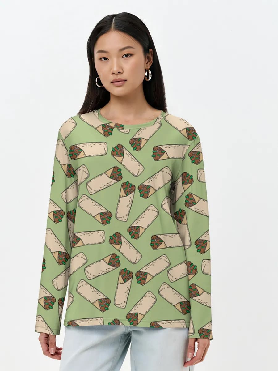 Women's long sleeve shirt. Cotton