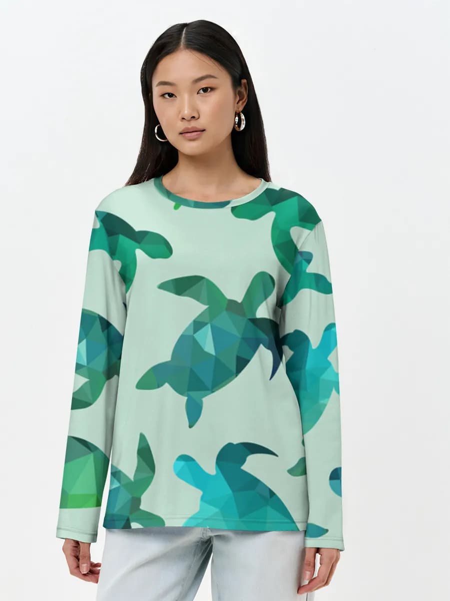 Women's long sleeve shirt. Cotton