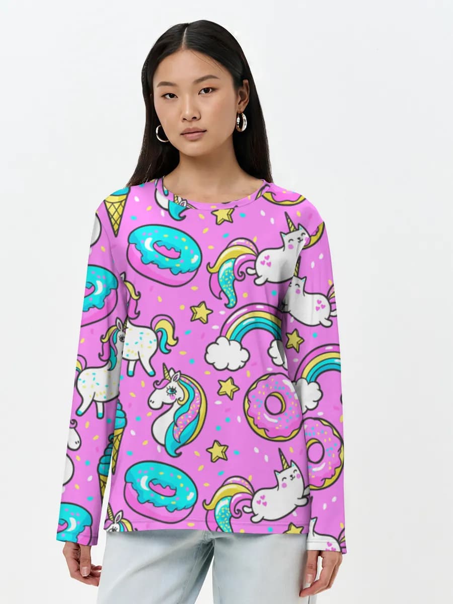 Women's long sleeve shirt. Cotton