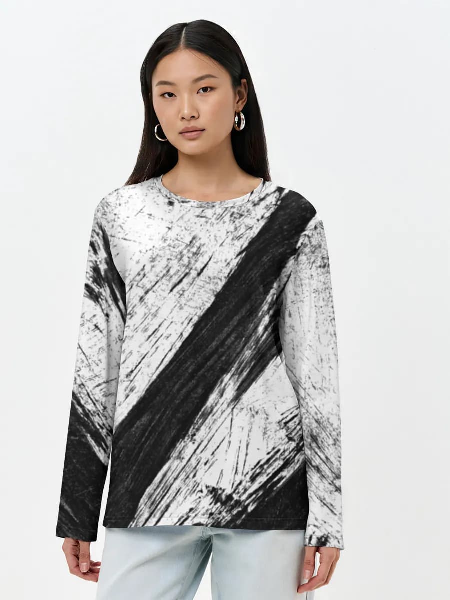 Abstract Monochrome Brush Strokes