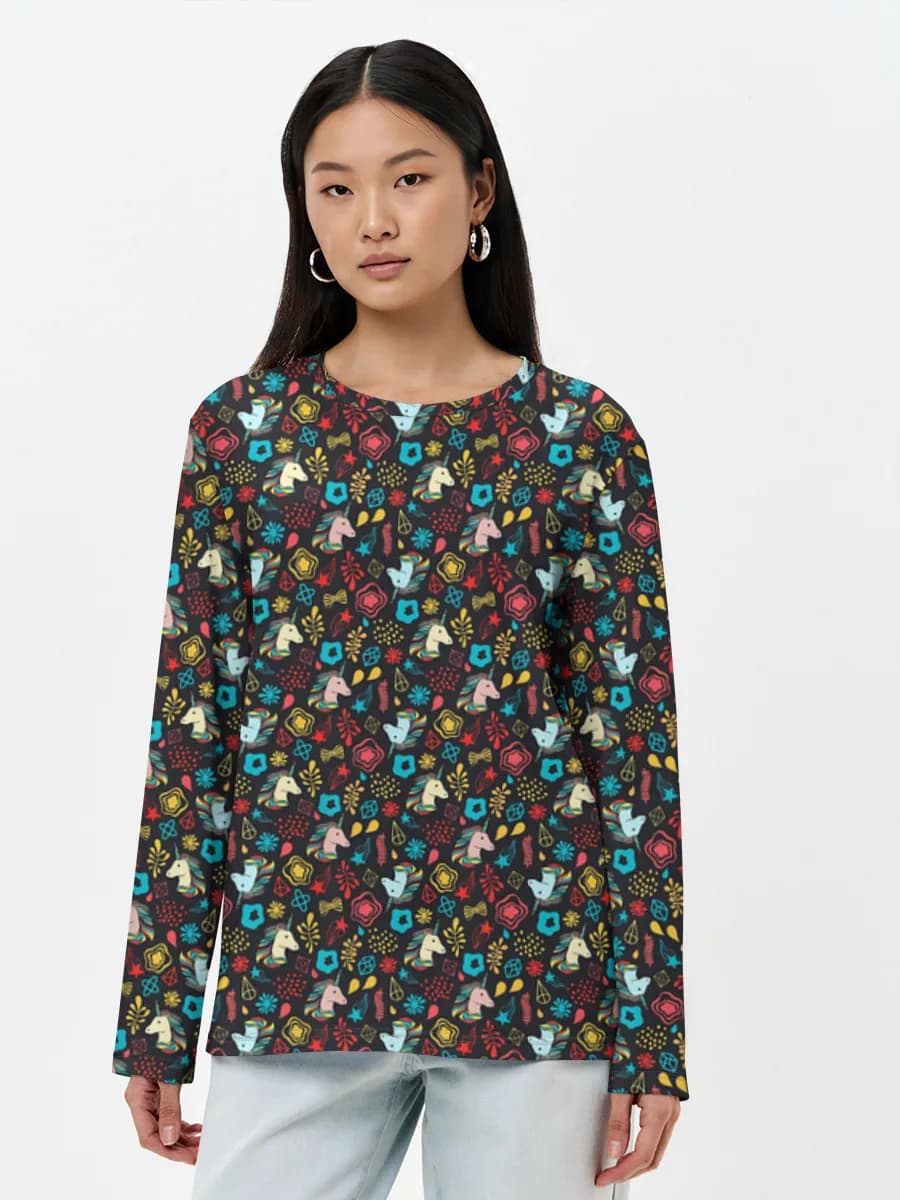Women's long sleeve shirt. Cotton