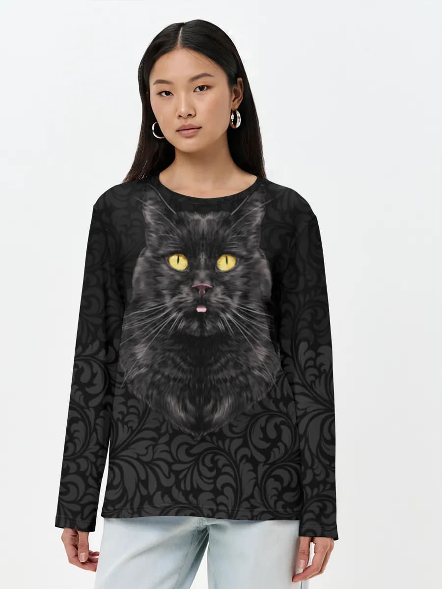 Women's long sleeve shirt. Cotton