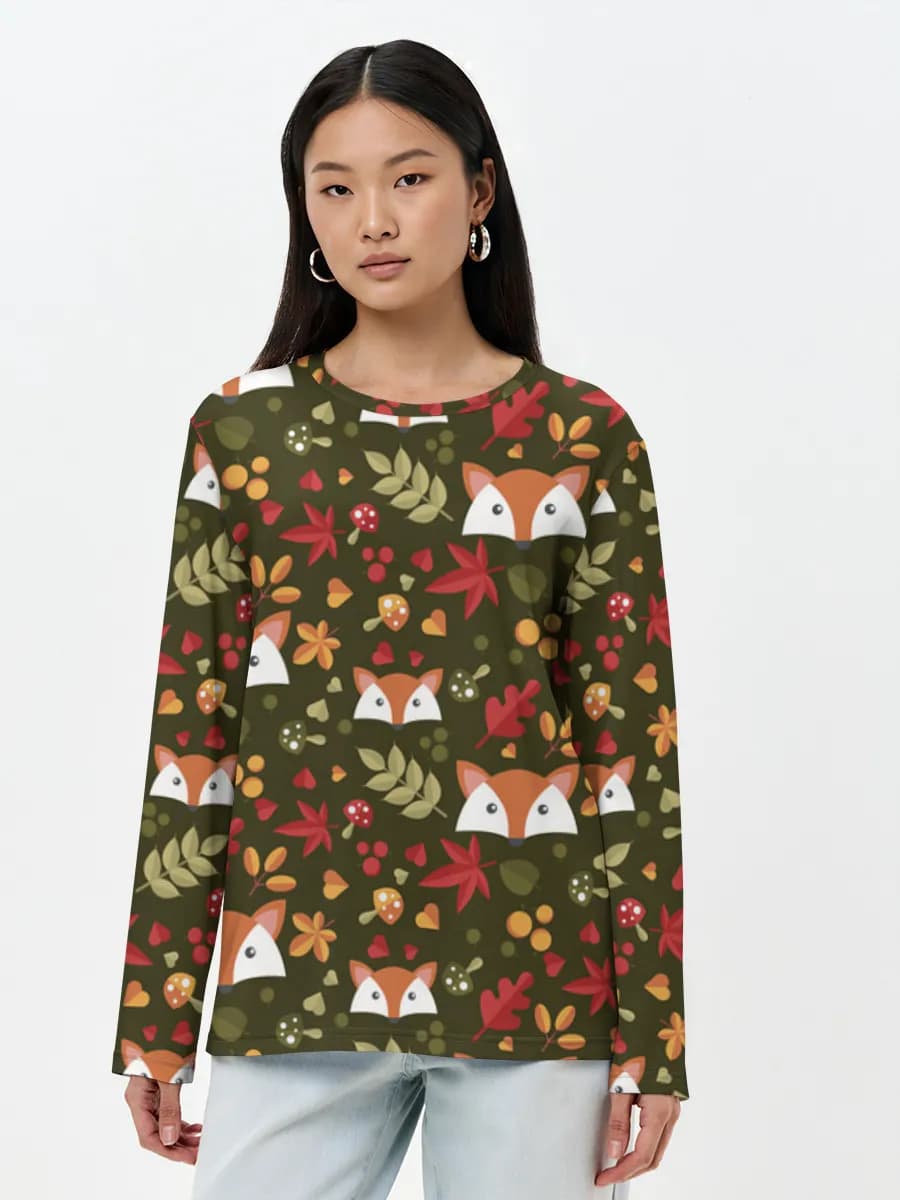 Women's long sleeve shirt. Cotton