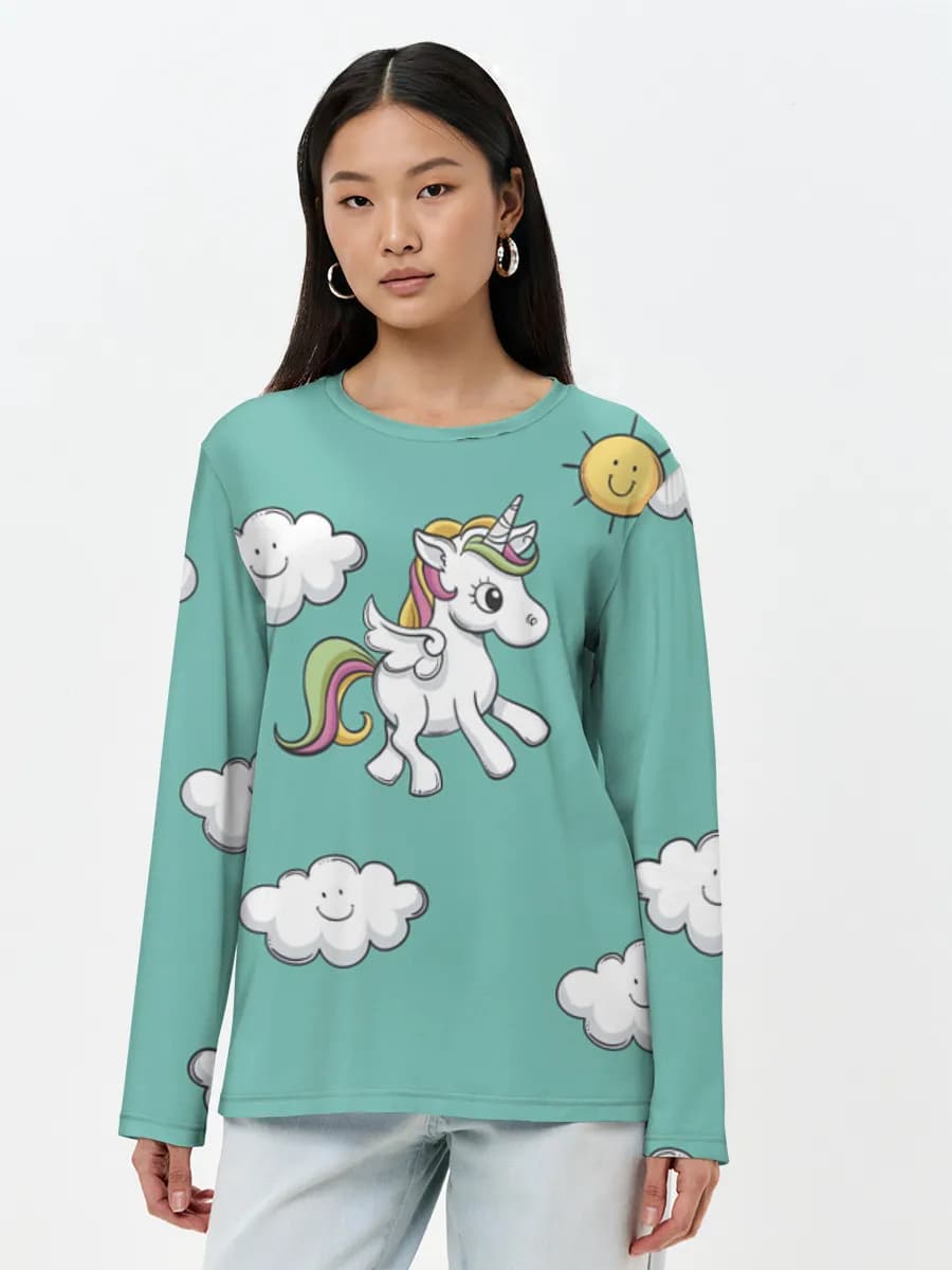 Women's long sleeve shirt. Cotton