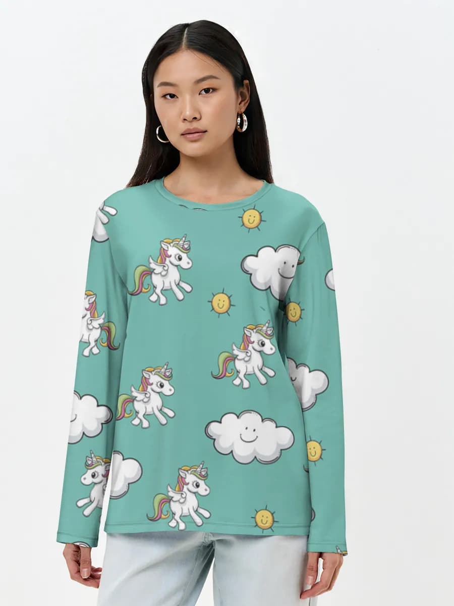 Women's long sleeve shirt. Cotton