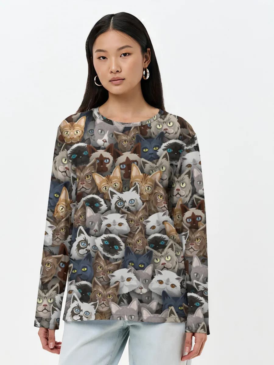 Crowd Of Cat Faces