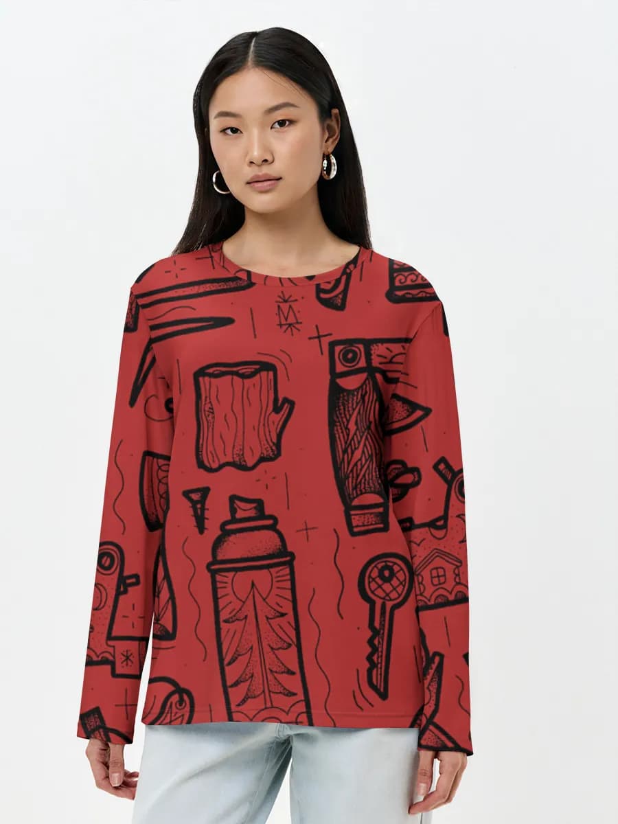 Women's long sleeve shirt. Cotton