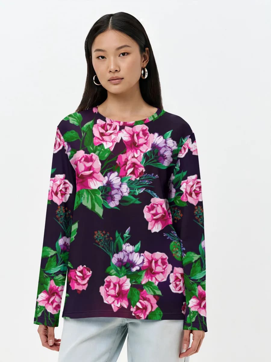 Women's long sleeve shirt. Cotton