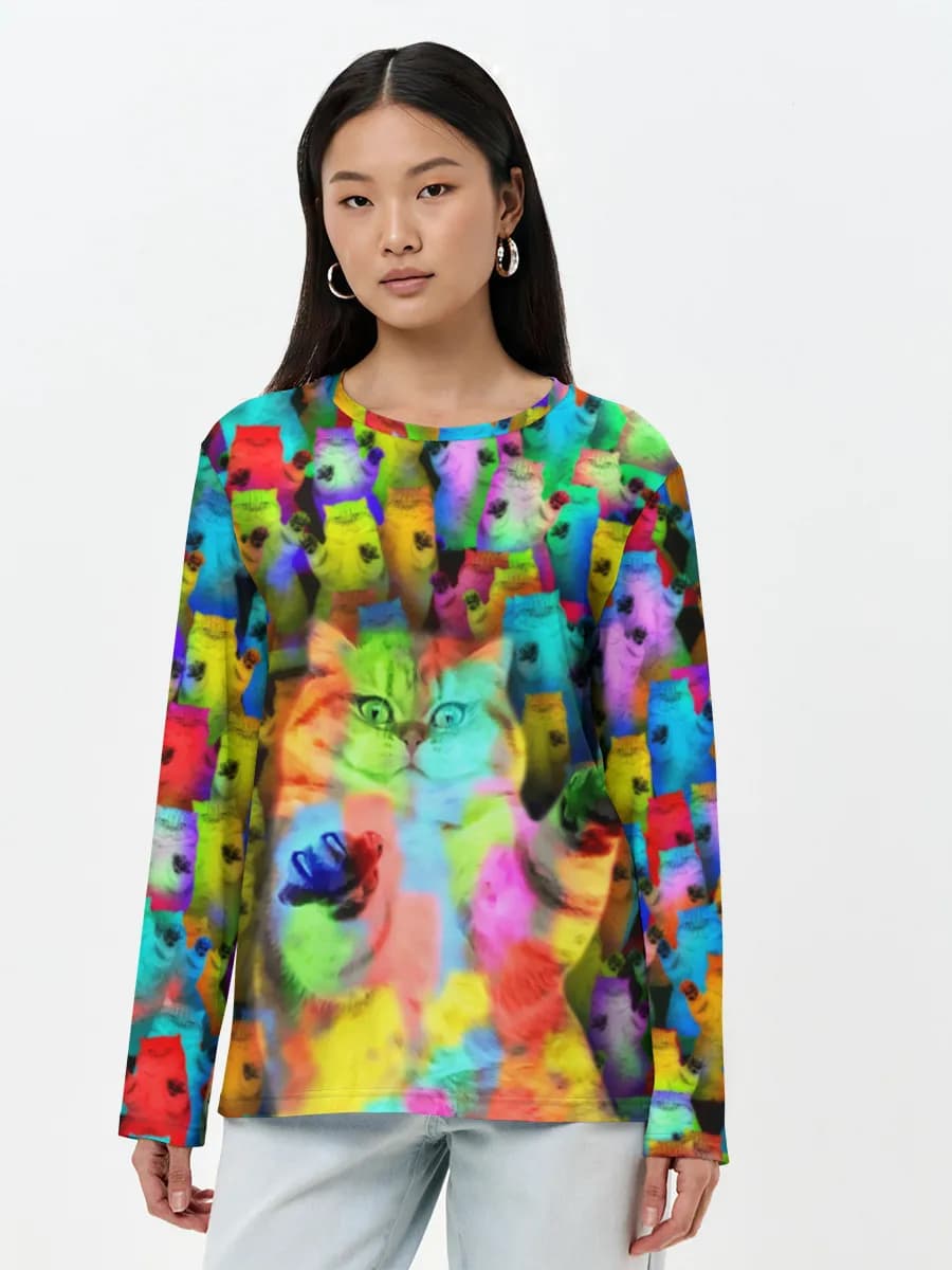 Women's long sleeve shirt. Cotton