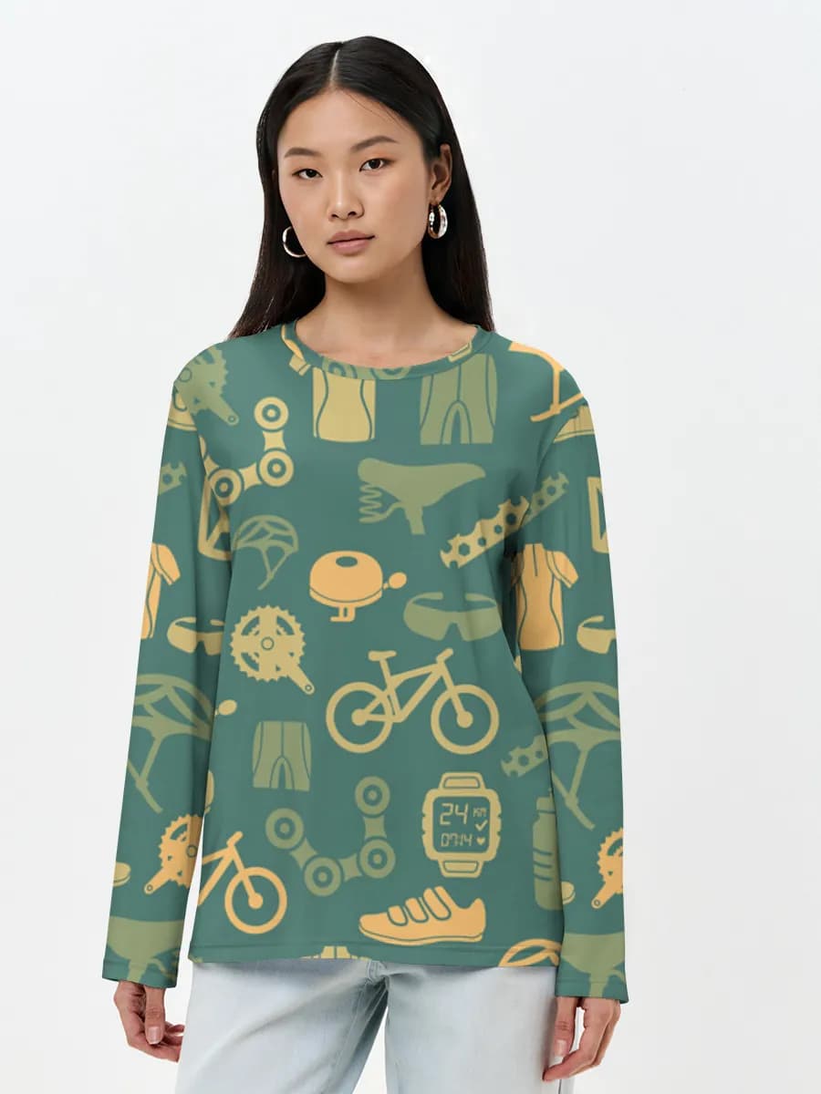 Women's long sleeve shirt. Cotton
