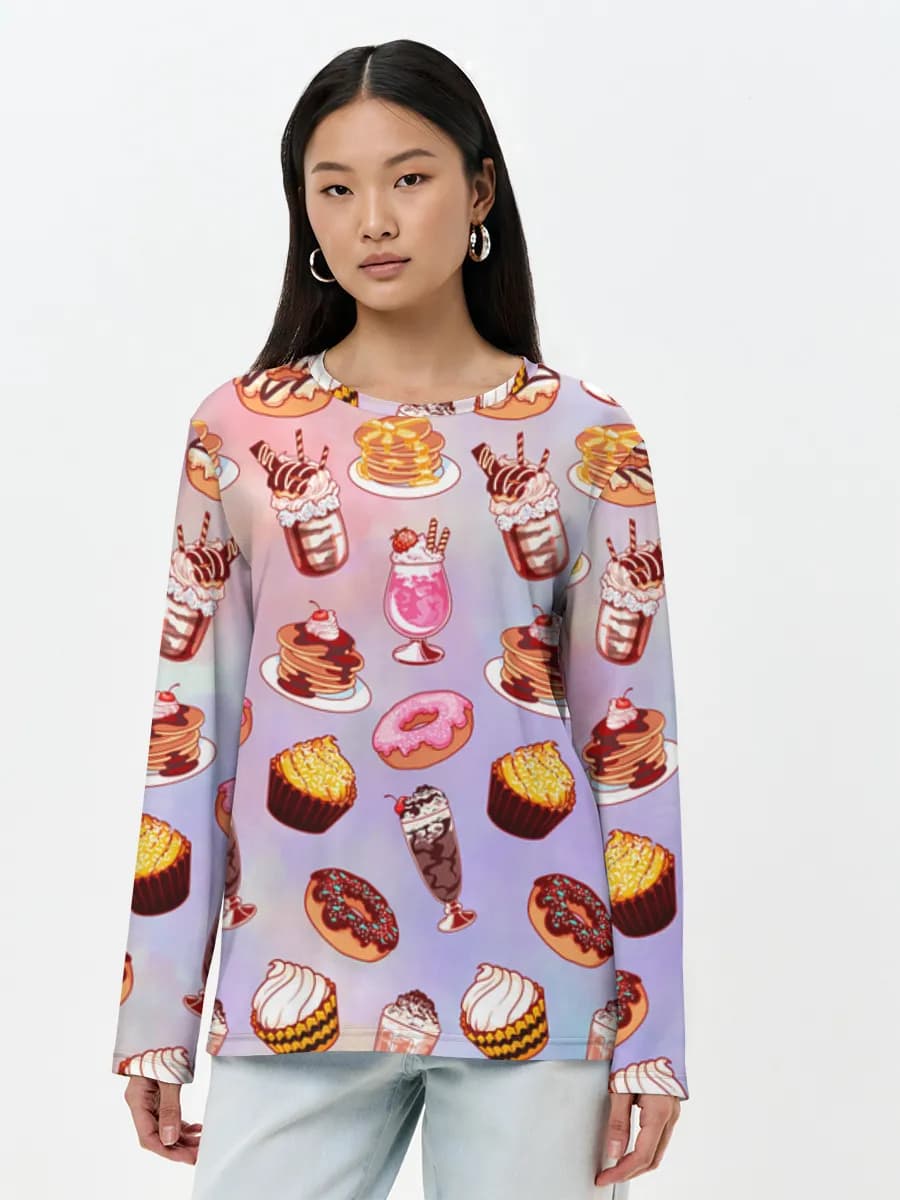 Women's long sleeve shirt. Cotton