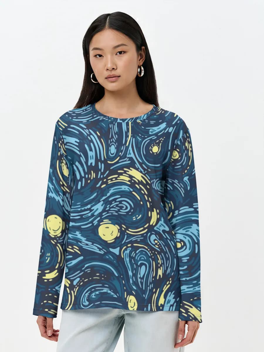 Women's long sleeve shirt. Cotton