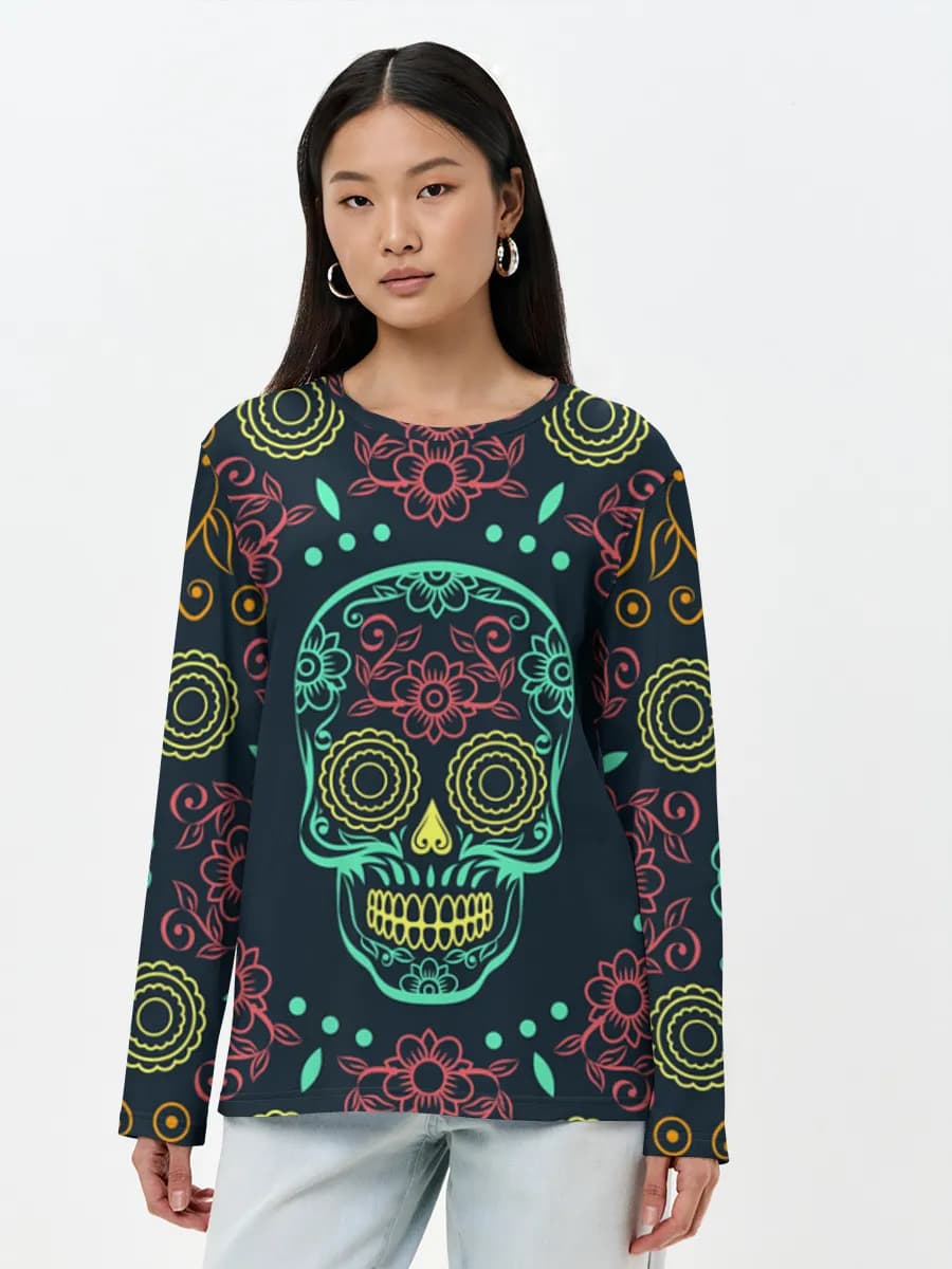 Floral Sugar Skull Art