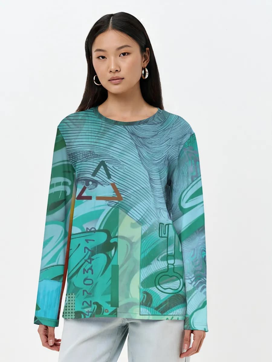 Women's long sleeve shirt. Cotton