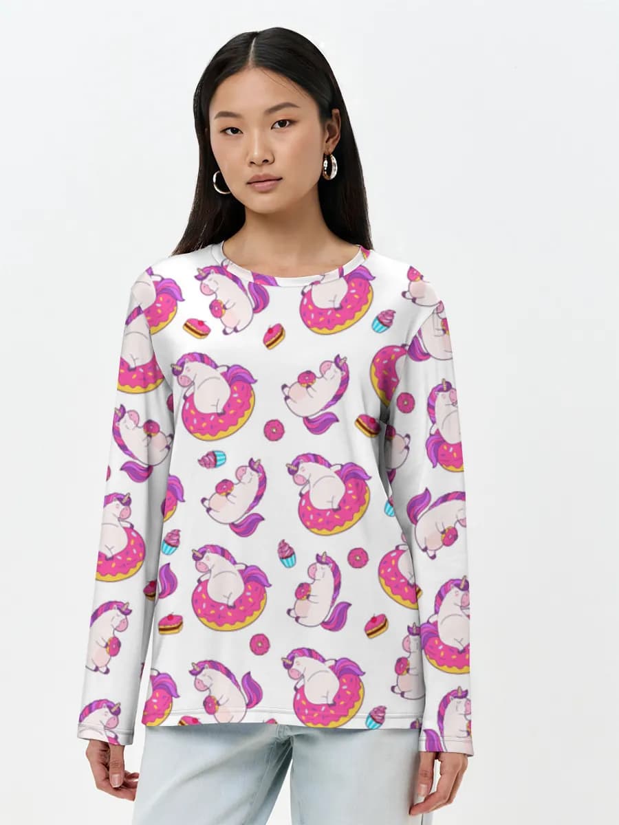 Women's long sleeve shirt. Cotton