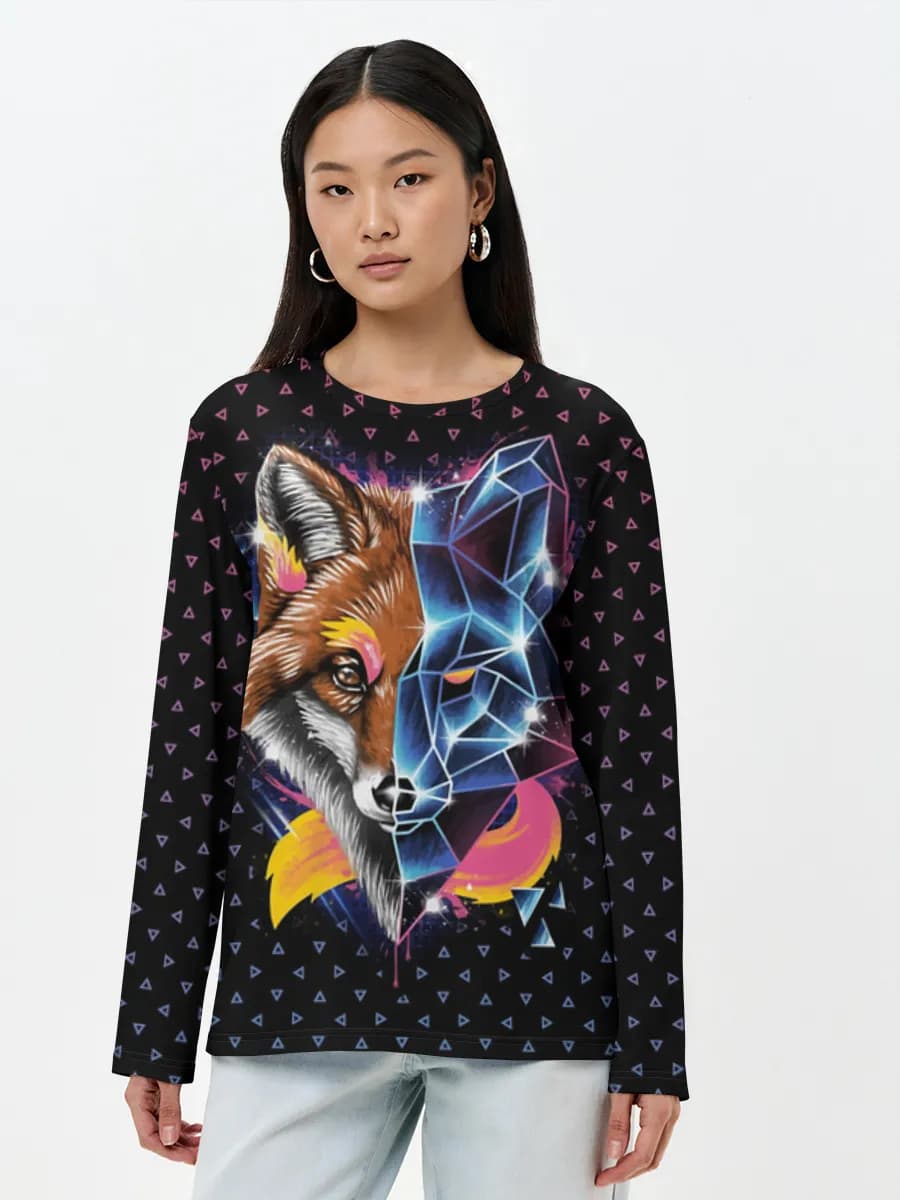 Neon Geometric Fox