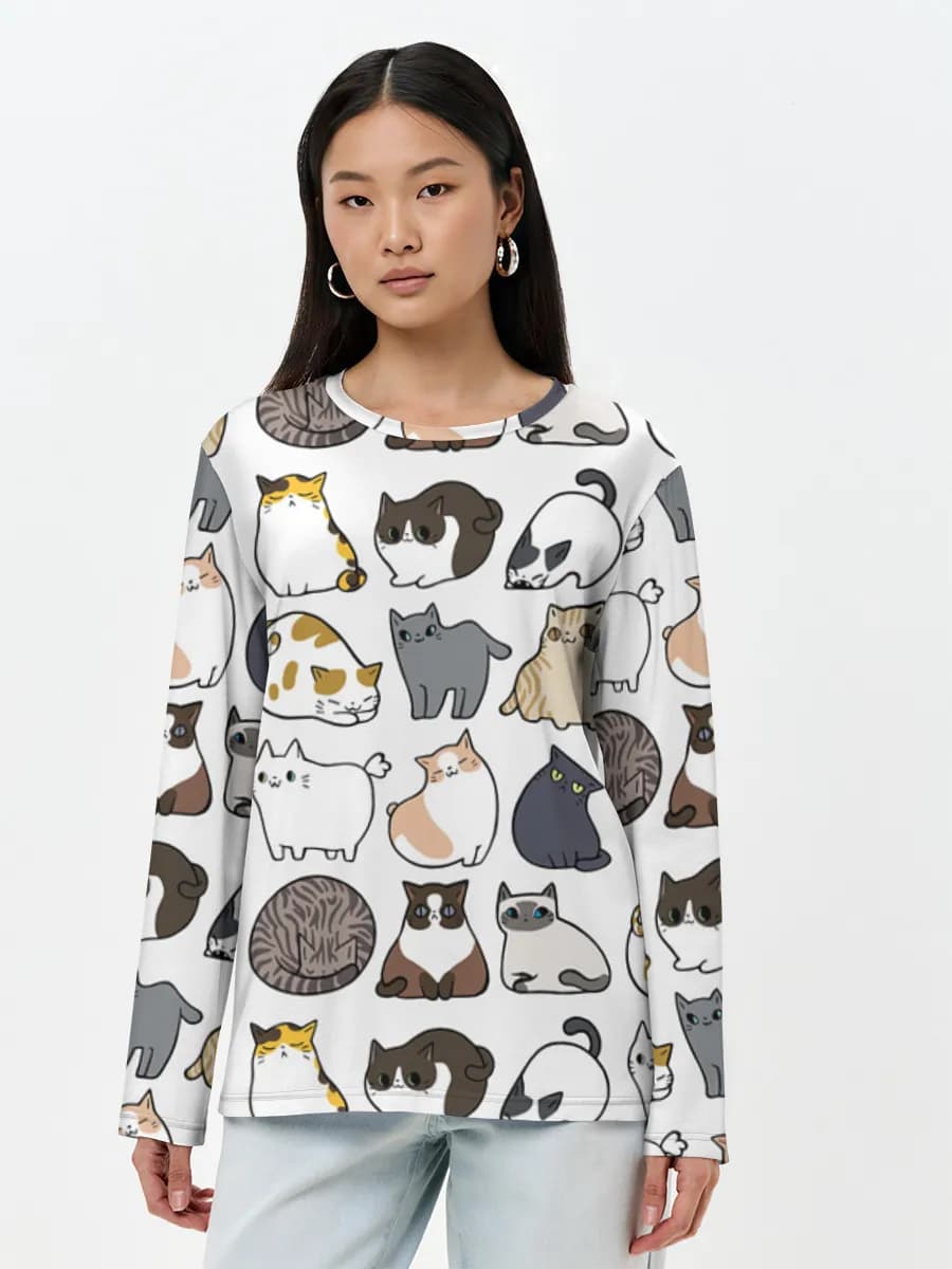Women's long sleeve shirt. Cotton