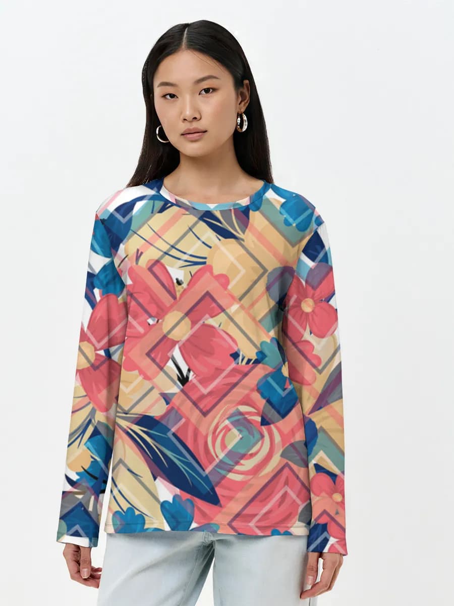 Women's long sleeve shirt. Cotton