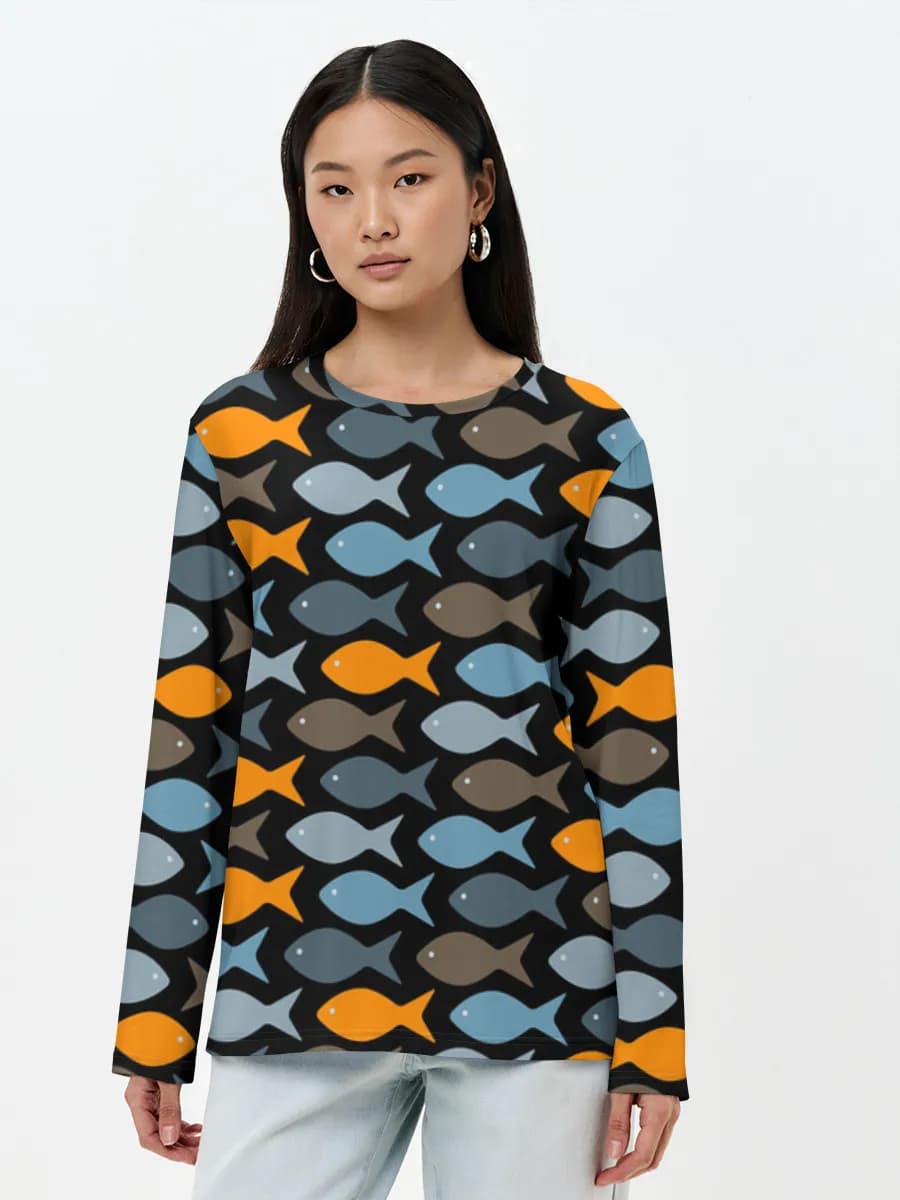 Women's long sleeve shirt. Cotton