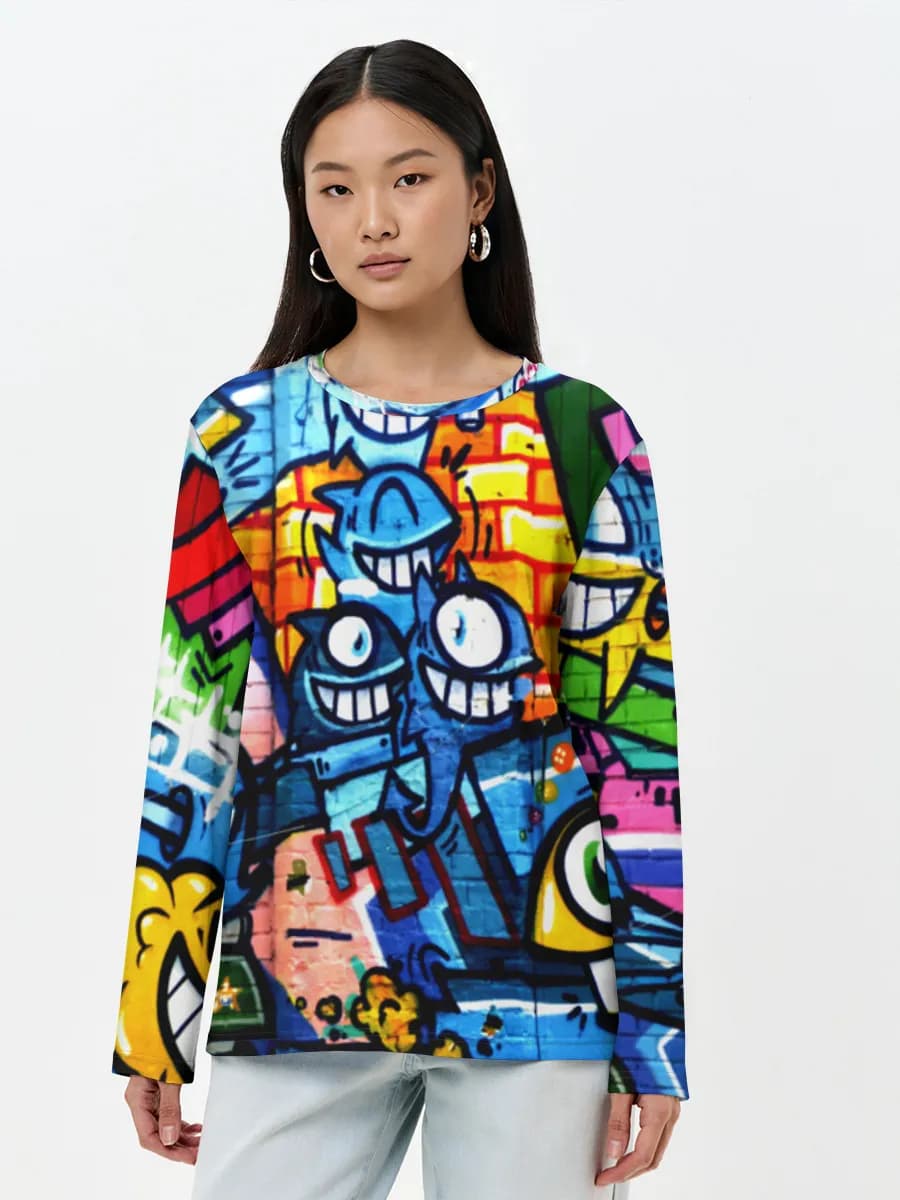 Women's long sleeve shirt. Cotton