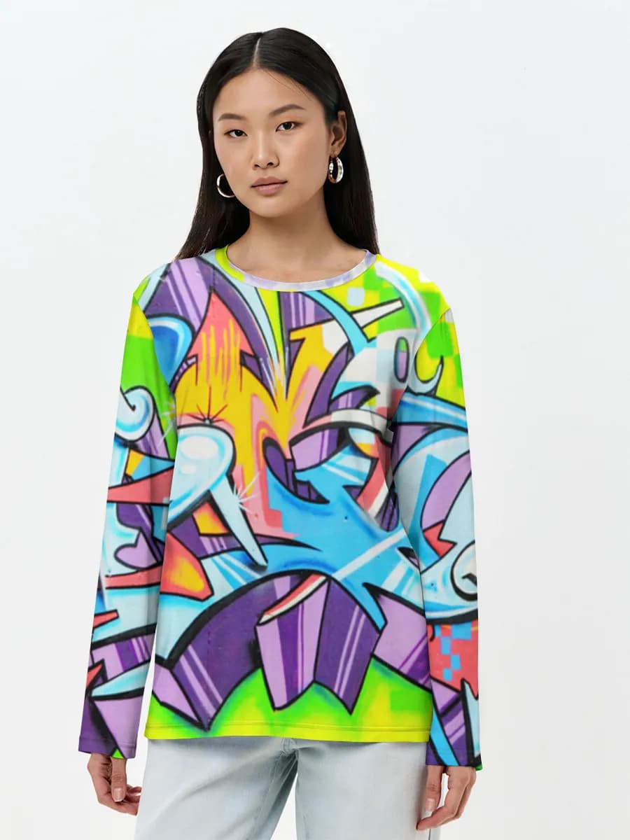 Women's long sleeve shirt. Cotton