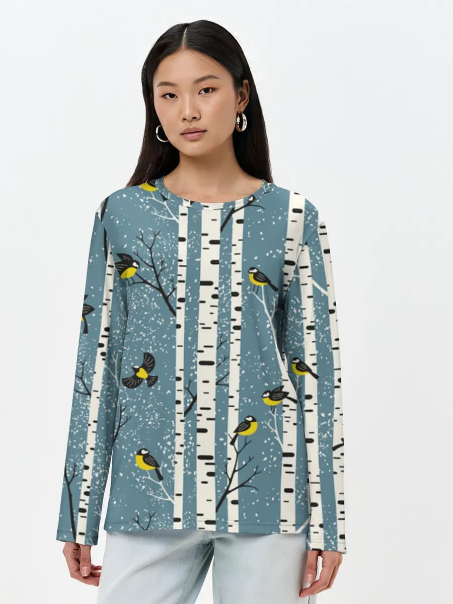 Birch Forest Winter Birds