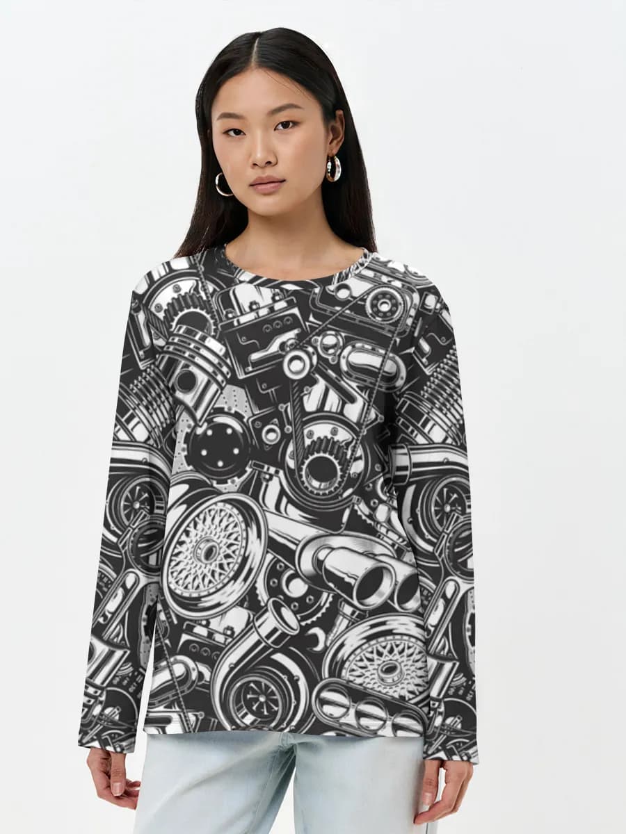 Women's long sleeve shirt. Cotton