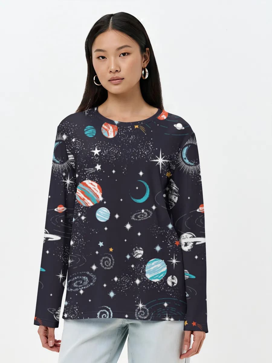 Women's long sleeve shirt. Cotton
