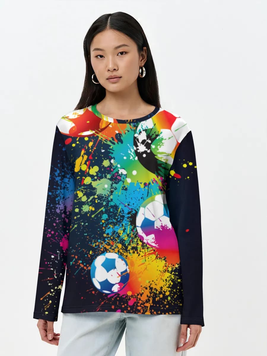 Women's long sleeve shirt. Cotton