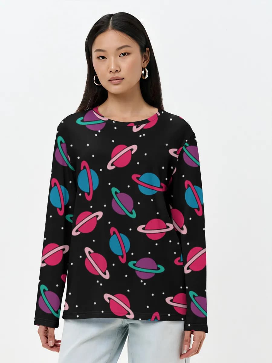 Women's long sleeve shirt. Cotton