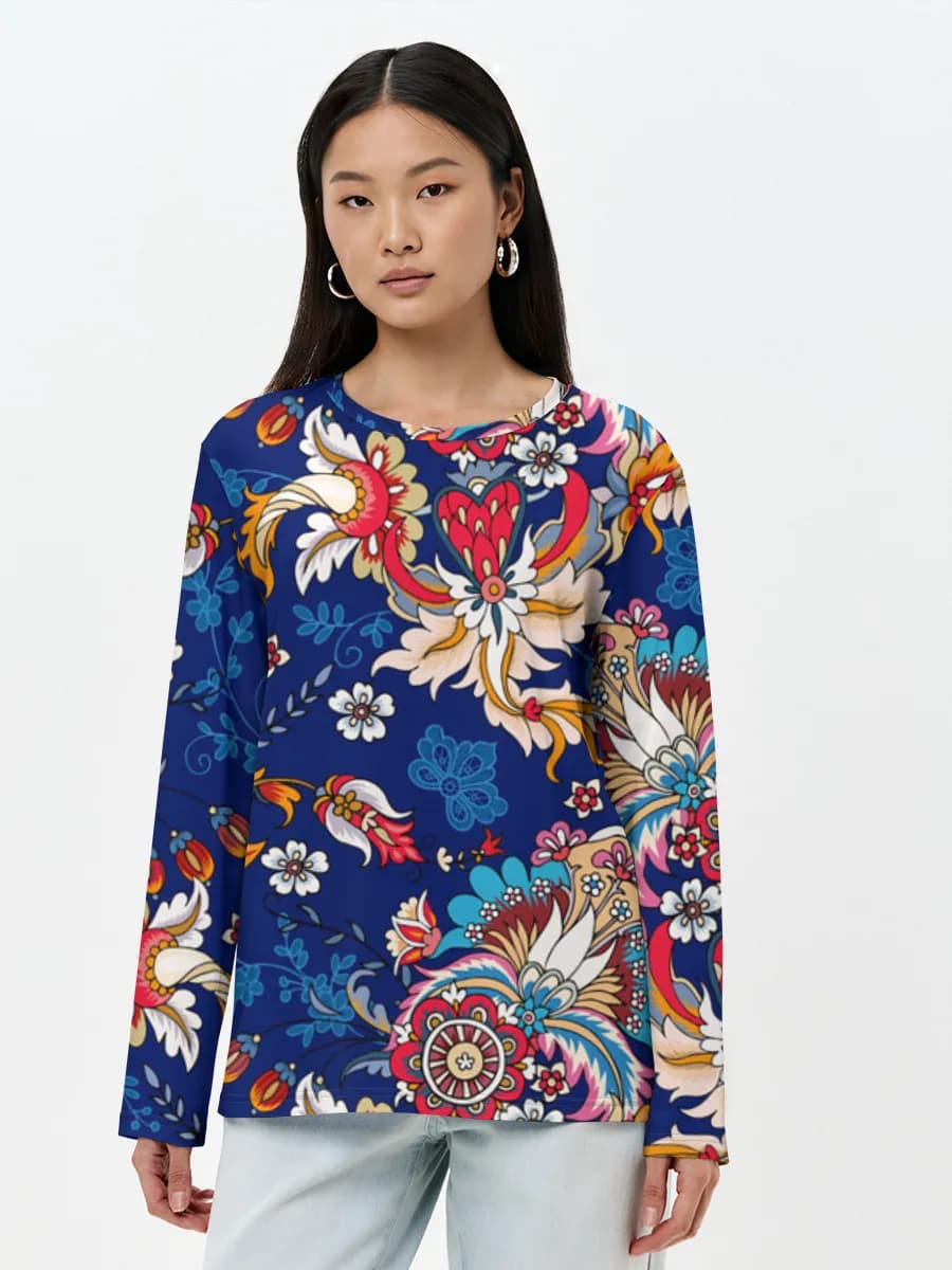 Women's long sleeve shirt. Cotton