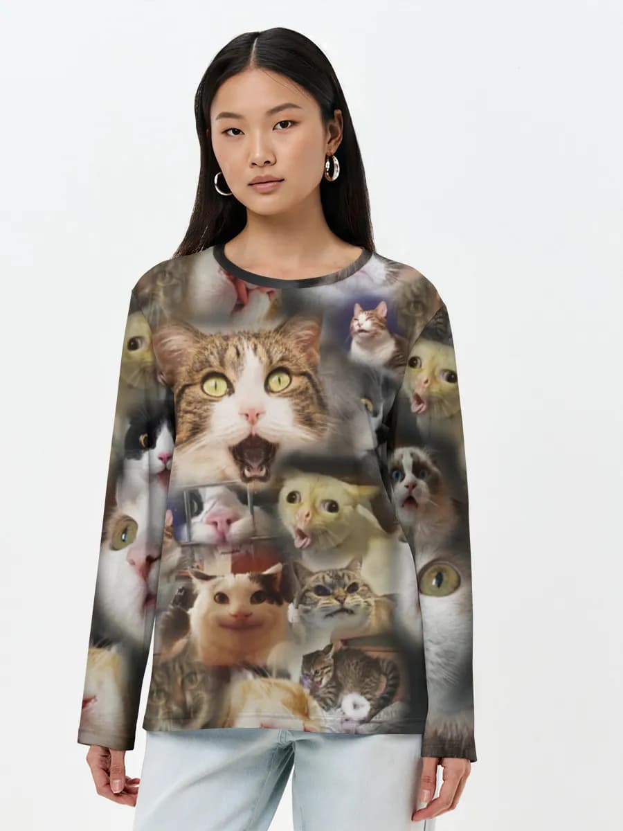 Women's long sleeve shirt. Cotton