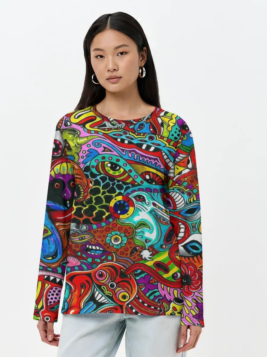 Women's long sleeve shirt. Cotton