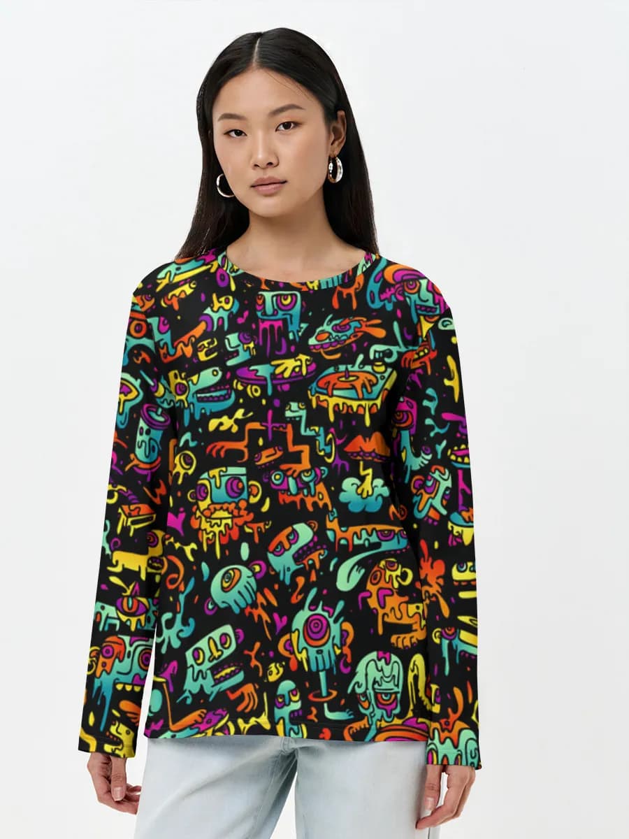 Women's long sleeve shirt. Cotton