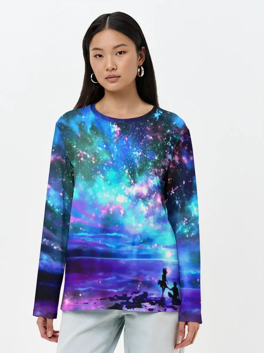 Women's long sleeve shirt. Cotton
