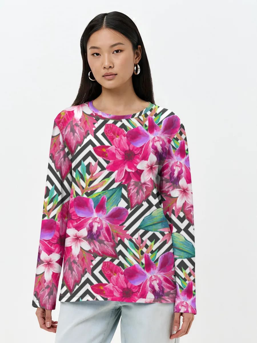 Women's long sleeve shirt. Cotton
